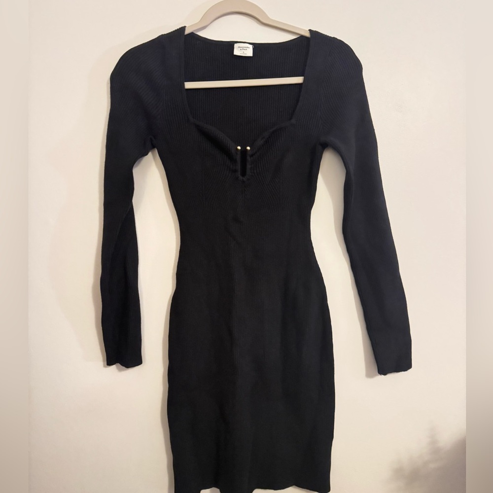 Abercrombie & Fitch Black Long Sleeve Dress